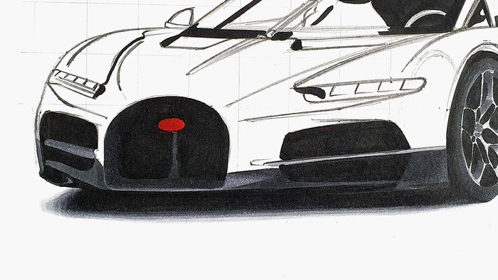 Easy Step-by-Step Bugatti Tourbillon Drawing Tutorial